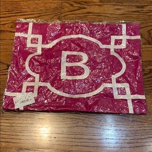 C. Wonder Pillow covers. Monogrammed “B”